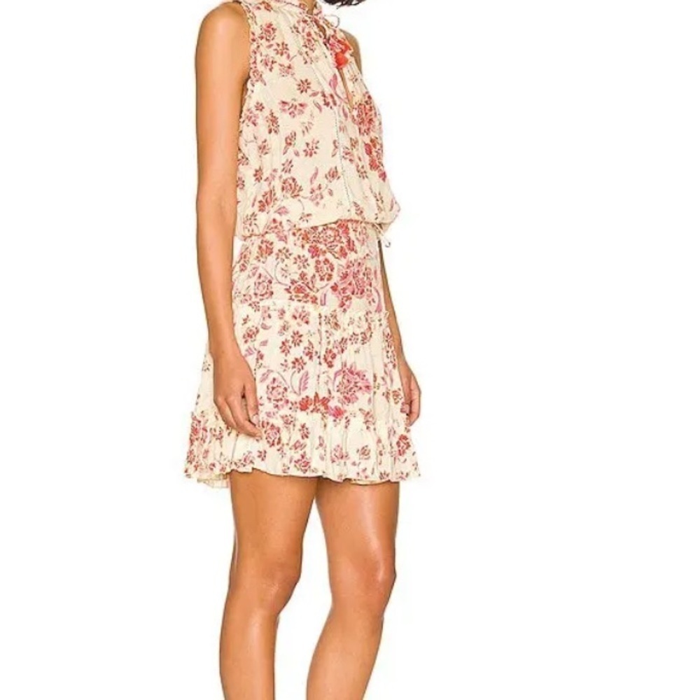 Designer Poupette St Barth Clara Mini Dress Yellow | Resort Boho Chic S - Picture 5 of 13